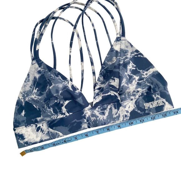 PINK Victoria’s Secret Strappy Blue Tie Dye Bralette Size (SEE MEASUREMENTS) - Picture 7 of 10